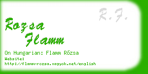 rozsa flamm business card